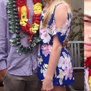 Blue floral LF romper